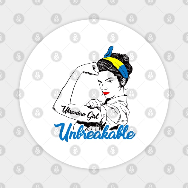 Women Ukrainian - Ukraine Girl Unbreakable - Ukraine Flag Magnet by HomerNewbergereq